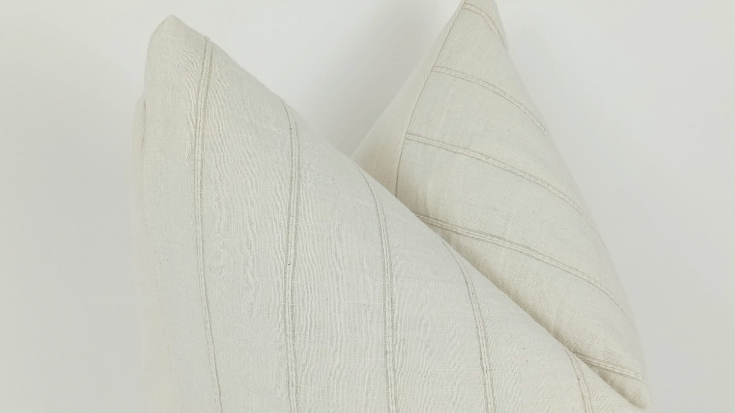 Neutral pillow, hmong pillow, cream woven pillow, neutral decor