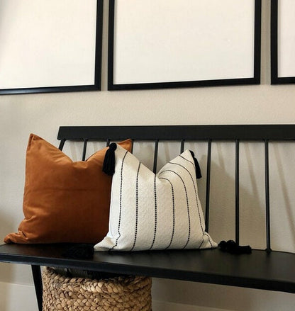 Copper lumbar pillow, rust velvet pillow, copper velvet pillow, rust velvet cushion, cotton velvet cushion, rust pillow