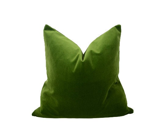 Green velvet pillow, moss green velvet pillow, moss green velvet cushion, olive green velvet pillow, moss green pillow, dark green velvet