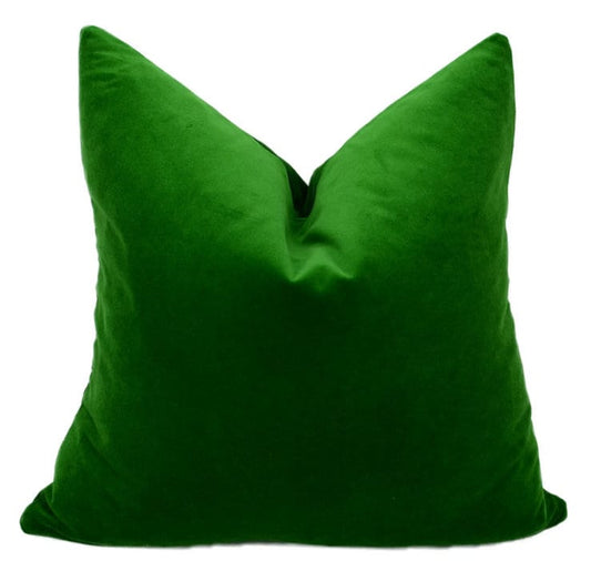 emerald green velvet pillow case // green velvet cushion // emerald green pillow