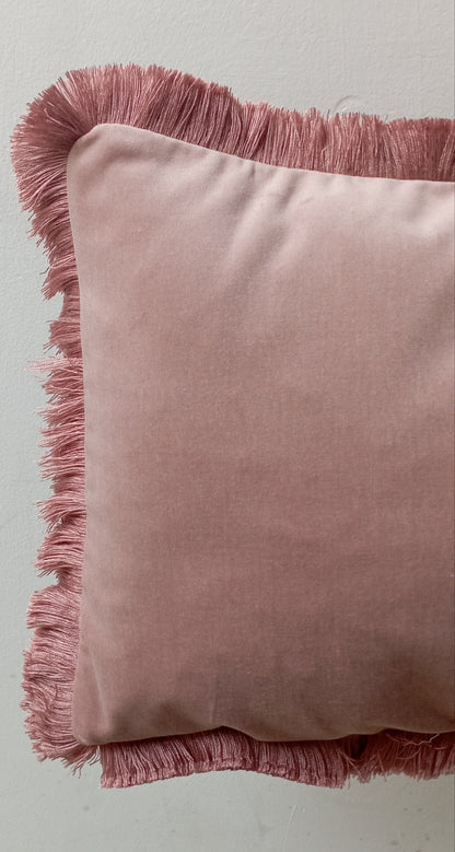 Dusty rose silk velvet pillow, pink silk velvet cushion, pink silk velvet pillow, pink velvet cushion