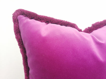 orchid pink velvet pillow // purple velvet cushion // pinky purple velvet pillow cushion