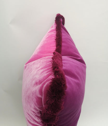 orchid pink velvet pillow // purple velvet cushion // pinky purple velvet pillow cushion