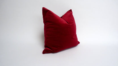 Red velvet pillow, dark red velvet cushion, Deep Red Velvet Cushion case