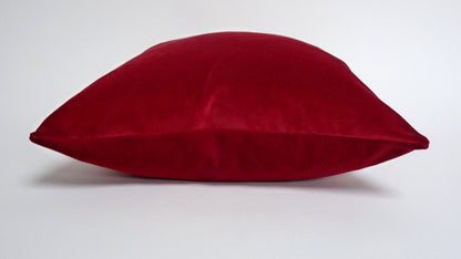 Red velvet pillow, dark red velvet cushion, Deep Red Velvet Cushion case