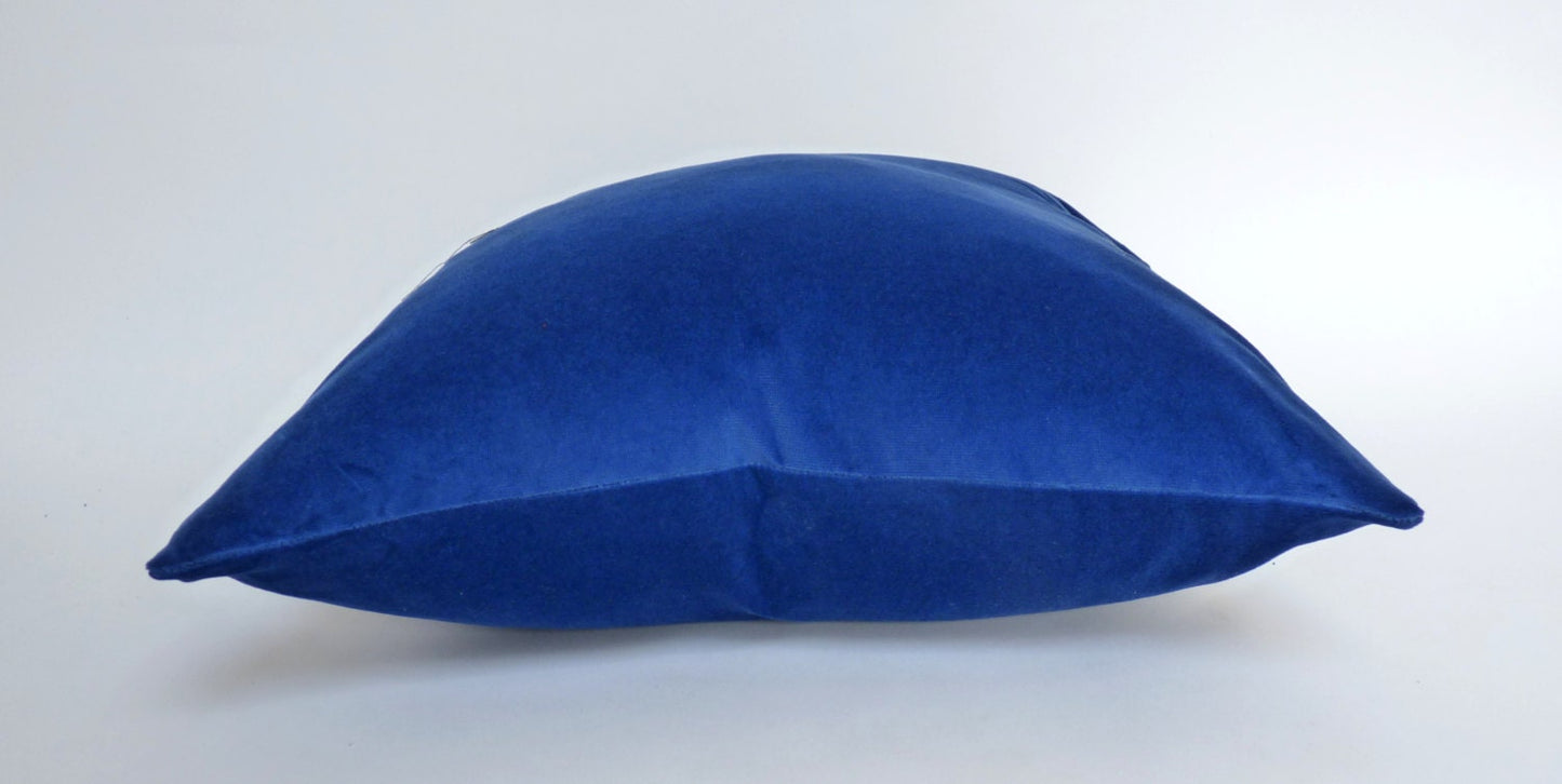 Royal blue velvet pillow case // blue velvet cushion cover // royal blue pillow case
