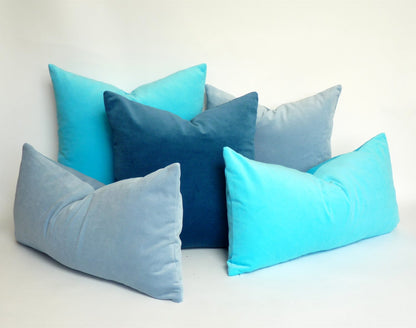 Slate blue velvet pillow case // blue velvet pillow case // blue velvet sham
