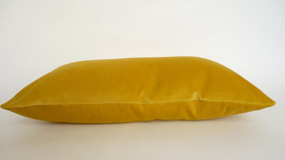 buttercup yellow velvet pillow case // yellow velvet cushion case // rectangle velvet pillow