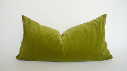 olive green velvet pillow case // green velvet cushion case // green velvet