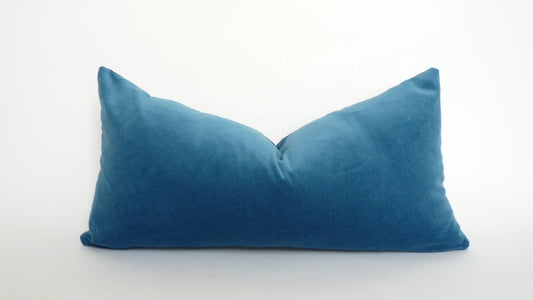 Petrol blue velvet pillow // blue cushion case // dark blue velvet