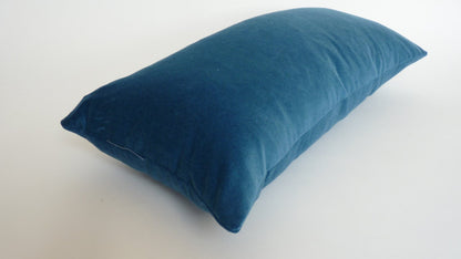 Petrol blue velvet pillow // blue cushion case // dark blue velvet